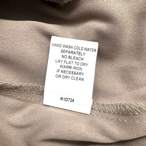 Empire Midi Dress 16 Pink Lace Overlay Bell Sleeve Event Bridal Party Fairy Boho - Picture 13 of 15